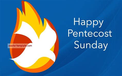 Happy Pentecost Wishes Easter Template