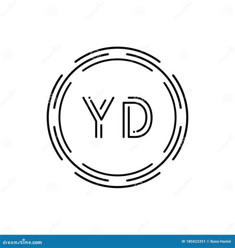 Initial Yd Logo Design Vector Template Creative Circle Letter Yd