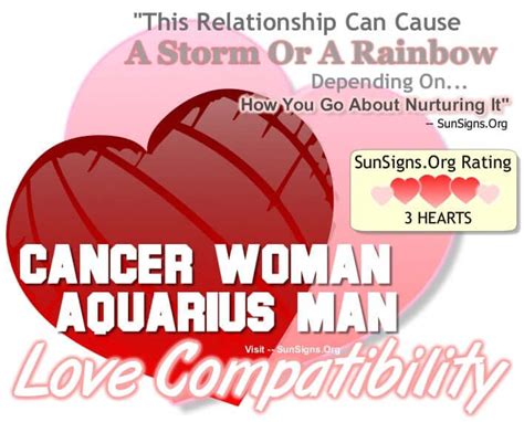 Cancer Woman Aquarius Man Can Be A Stormy Or Beautiful Relationship Sunsigns