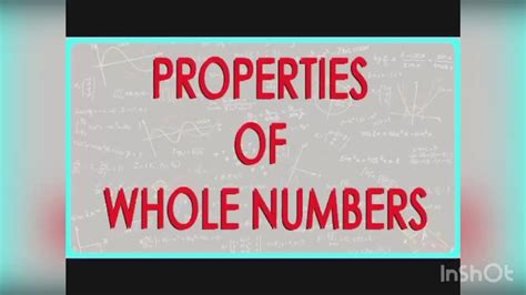 PROPERTIES OF WHOLE NUMBERS Whole Numbers NCERT Maths Class 6