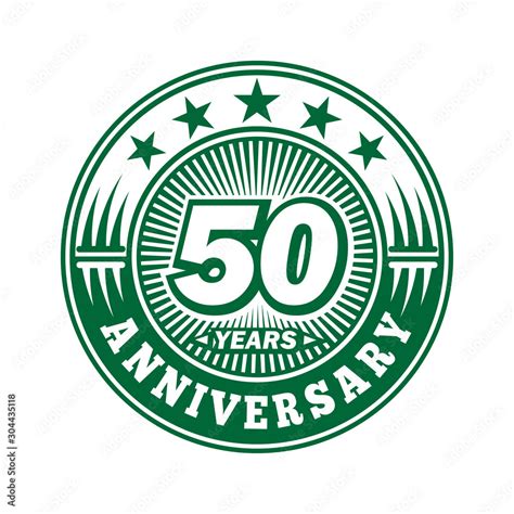 Years Logo Fifty Years Anniversary Celebration Logo Design Vector