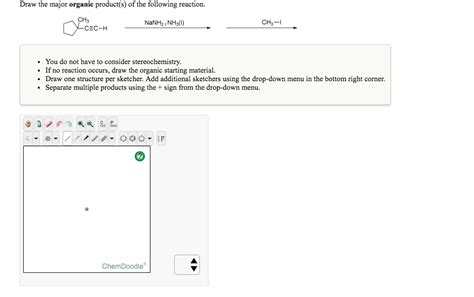 Solved Draw The Major Organic Product S Of The Following Chegg