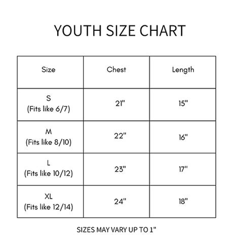 Size Chart | Joyful