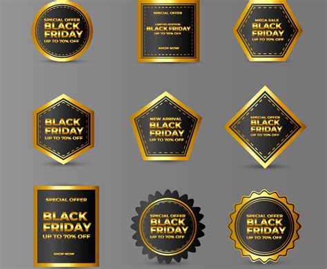 Set Of Black Friday Luxury Badges