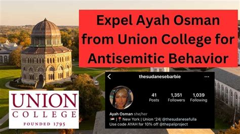 Petition · Expel Ayah Osman from Union College for Antisemitic Behavior ...