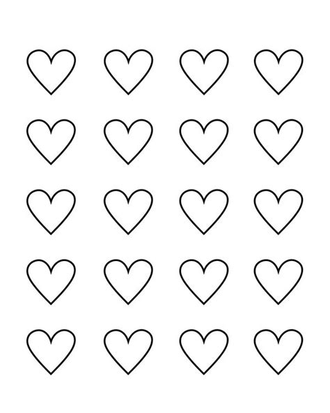 Mini Hearts Template for Creative Projects