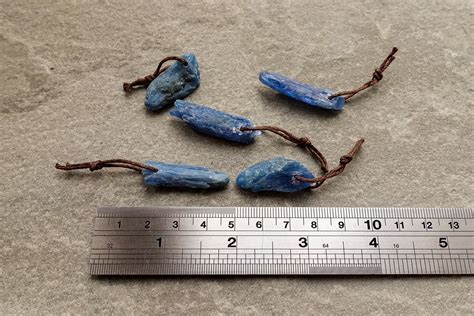 Raw Natural Blue Kyanite Crystal Pendant Freeform Raw Stone Etsy