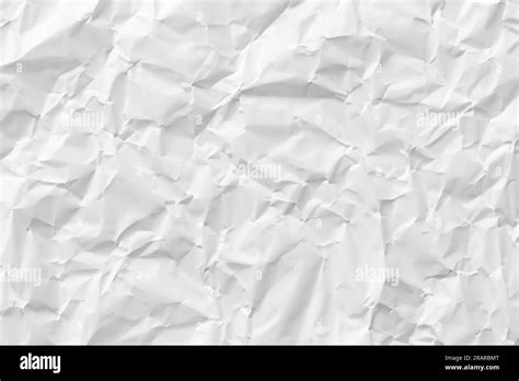 Crumpled White Paper Texture Wrinkled Paper Texture Background Stock