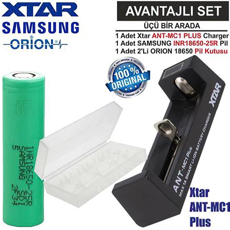 Xtar Ant Mc Plus Arj Aleti Samsung Inr R Li Ion Pil Orion