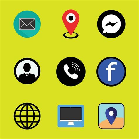 Free Vector Social Media Icon And Logos Set Design 36759246 Vector Art