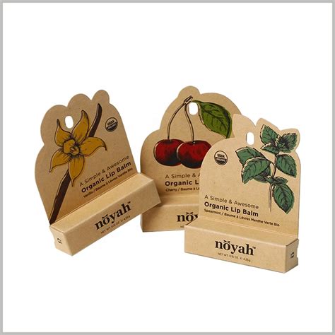 Brown Eco Friendly Lip Balm Packaging Boxes Lip Balm Boxes