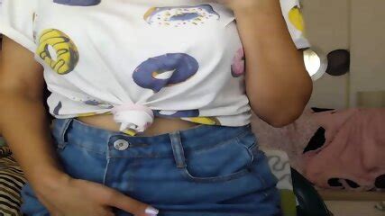 Blonde Cougar Licking Her Finger After Touch Pussy