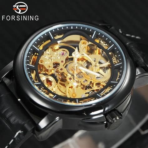 Forsining Top Brand Luxury Auto Mechanical Watch Men Leather Strap