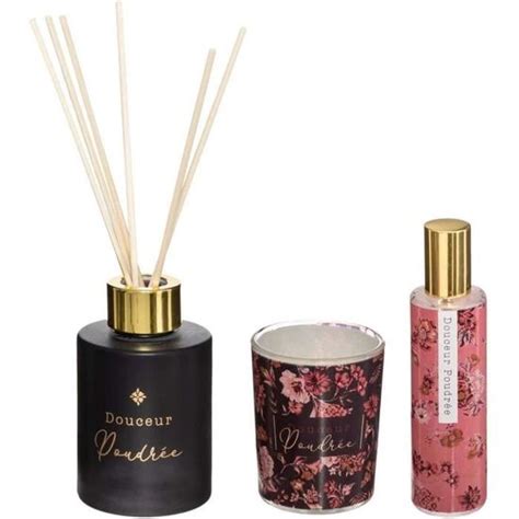 Coffret Senteur Diffuseur De Parfum Avec B Tonnets Bougie Pot En