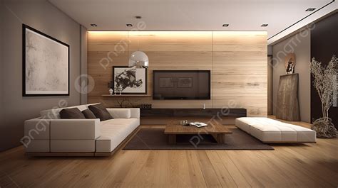 Modern Living Room With Tv Screen A 3d Rendering Background, Tv Room ...