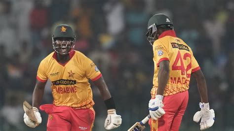 Ervine Jongwe And Madande Seal A Thriller Against Sri Lanka