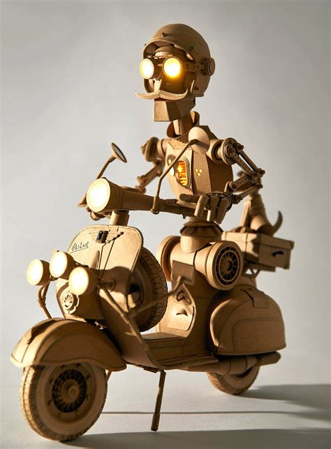 Extraordinarily Intricate Cardboard Robots By Greg Olijnyk Feature