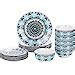 Veweet Series Audrie Piece Dinner Set Retro Style Beautiful Blue