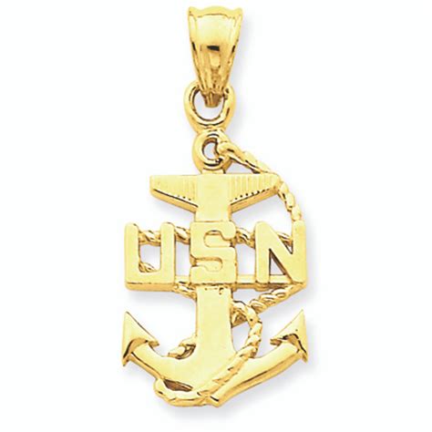 Gold USA Navy Anchor Symbol