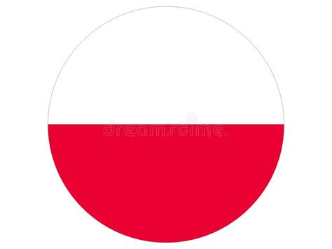 Bandeira Redonda De Poland Ilustra O Do Vetor Ilustra O De Isolado