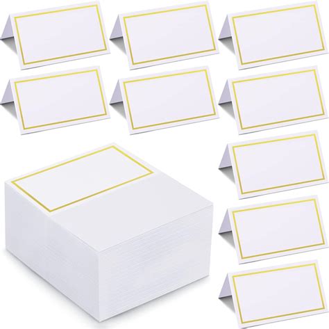 Amazon Pcs Place Cards Blank Fillable Banquet Seat Card X