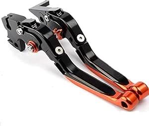 Orange Motorcycle Cnc Aliminum Adjustable Folding Extendable Brake