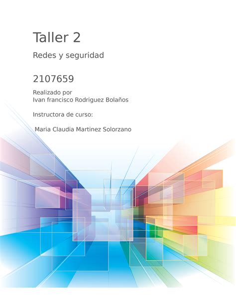 Taller Redes Y Seguridad Informatica Taller Redes Y Seguridad