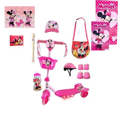 Patinete Minnie Mouse Capacete Quebra Cabe A C Itens No Shoptime