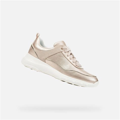 Geox ALLENIEE Women S Gold Low Top Sneakers Geox