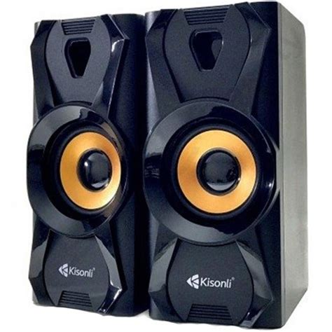 Kisonli U-9003 computer speakers with subwoofer sound desktop disco ...
