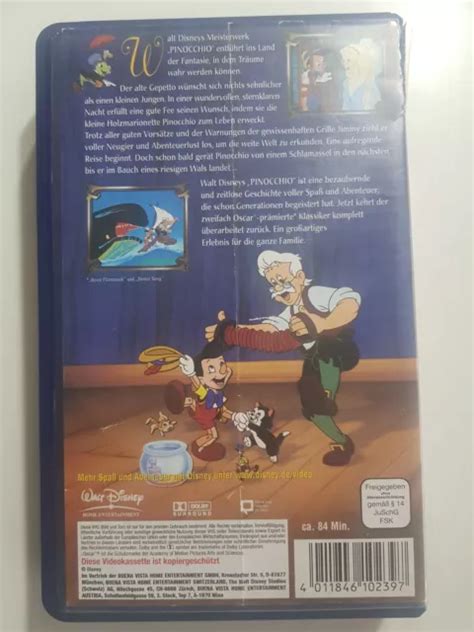 VHS VIDEOKASSETTE PINOCCHIO Special Edition Von Walt Disney