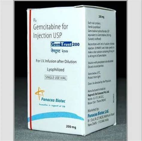 GemTrust Gemcitabine Injection For Hospital 200 Mg At Best Price In