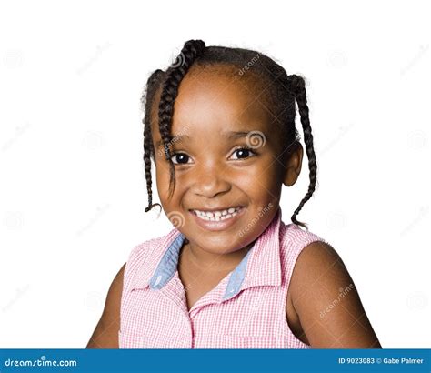 Sourire De Latino De Fille D afro américain Image stock Image du