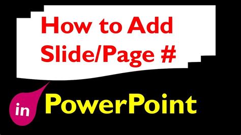 How To Add Slide Page Number In Powerpoint Presentations Youtube