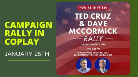 Ted Cruz & Dave McCormick Campaign Rally Speakers - World-Wire