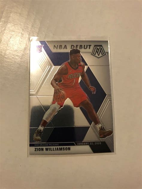 Panini Mosaic Basketball Zion Williamson Nba Debut Card Ebay