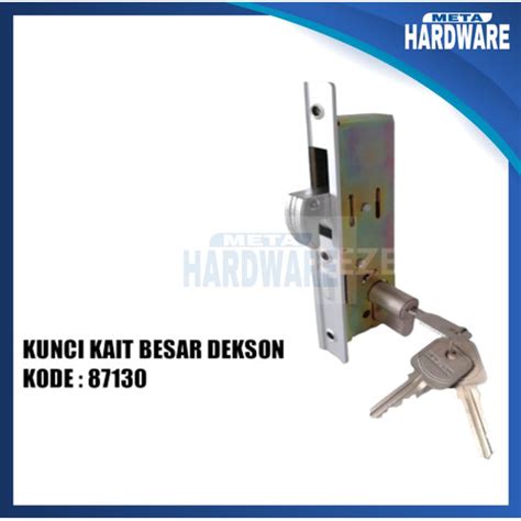 Jual Kunci Pintu Sliding Kait Dekkson 87130 Alumunium Besar Kota