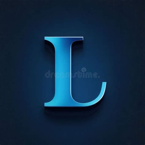 Blue Letter L Uppercase 3d Render Font Isolated On Blue Background