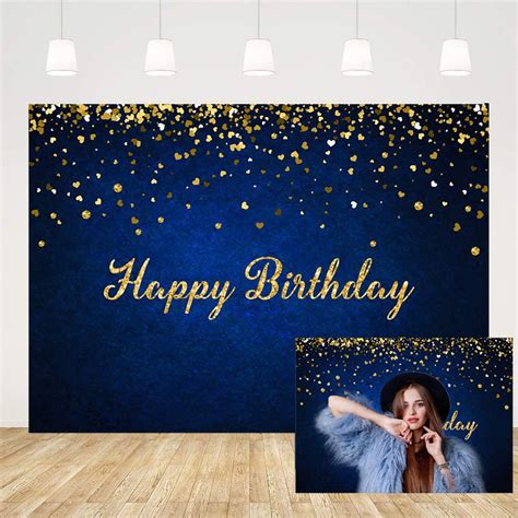 Buy Ticuenicoa 7x5ft Happy Birthday Backdrop For Men Royal Blue