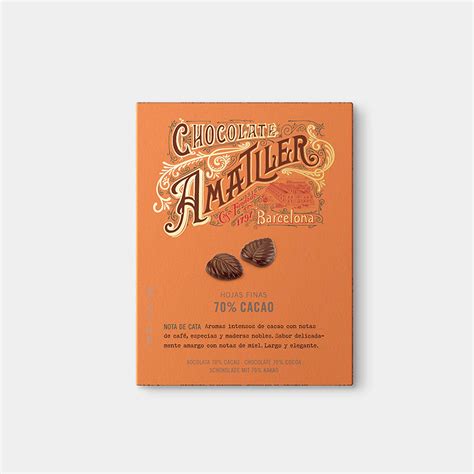 Dark Chocolate 70% cocoa Amatller Leaves 60g | Simón Coll