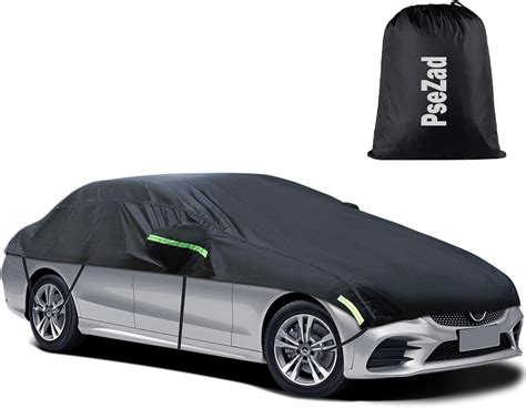 Universal Half Car Cover Waterproof All Weather Black Car