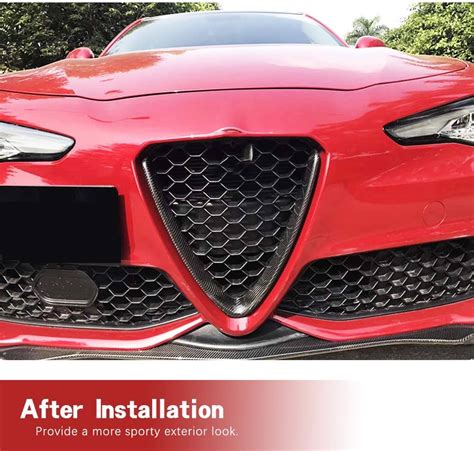 Mcarcar Kit Real Carbon Fiber Front Grille For Alfa Romeo Giulia