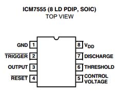 ICM7555 Datasheet PDF General Purpose Timer Intersil