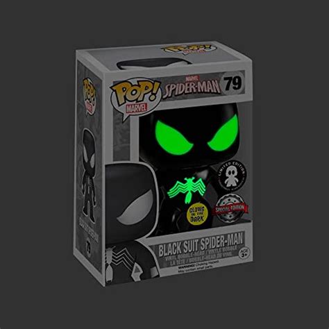 Funko Pop! Spider-Man Black Suit Spider-Man GITD - CompareDaddy.com