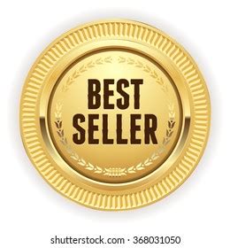 Gold Best Seller Badge On White Stock Vector Royalty Free 368031050