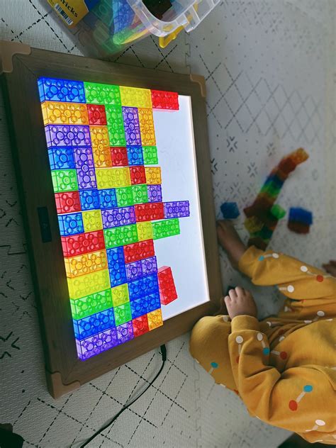 Translucent Building Blocks On The Light Table