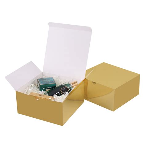 Buy Srvnpioy Gold T Boxes For Presents 10 Pack 8 X 8 X 4 Inch T Boxes Cardboard T