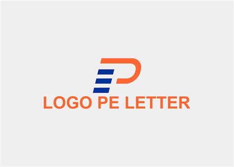 Logotipo Letra Pe Nombre De La Empresa Vector Premium