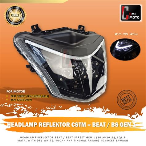 Jual Lampu Headlamp Beat Dan Beat Street Gen Model Cstm Reflektor