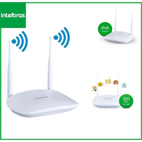 Roteador Repetidor Wifi Ipv Iwr N Intelbras Mbps Antenas